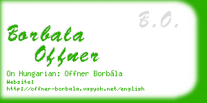 borbala offner business card