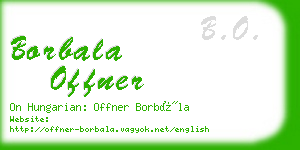 borbala offner business card